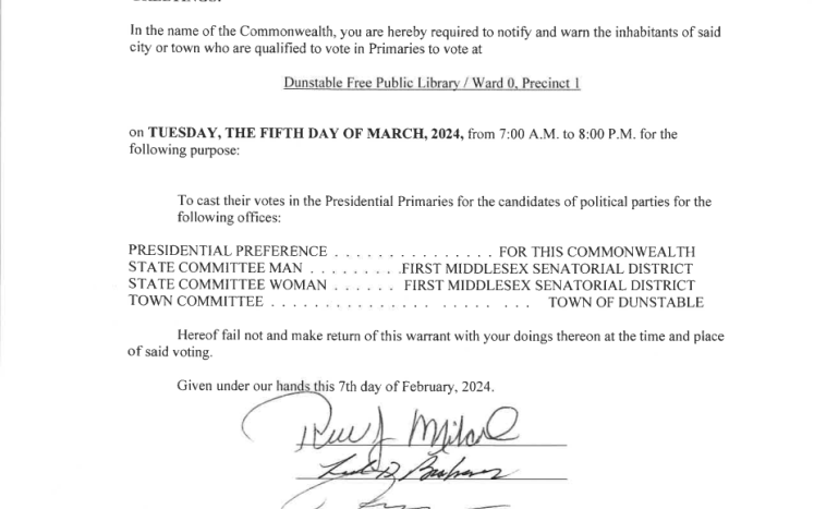 warrant for presidential primary