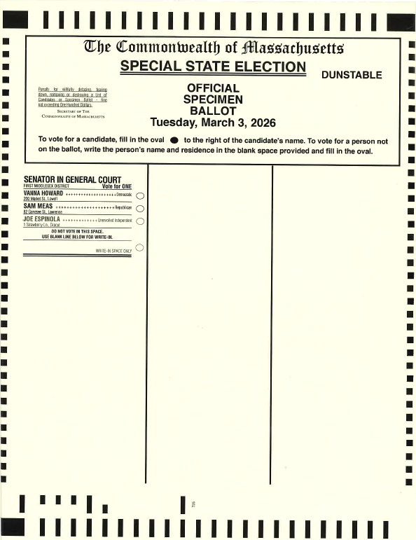 Specimen Ballot