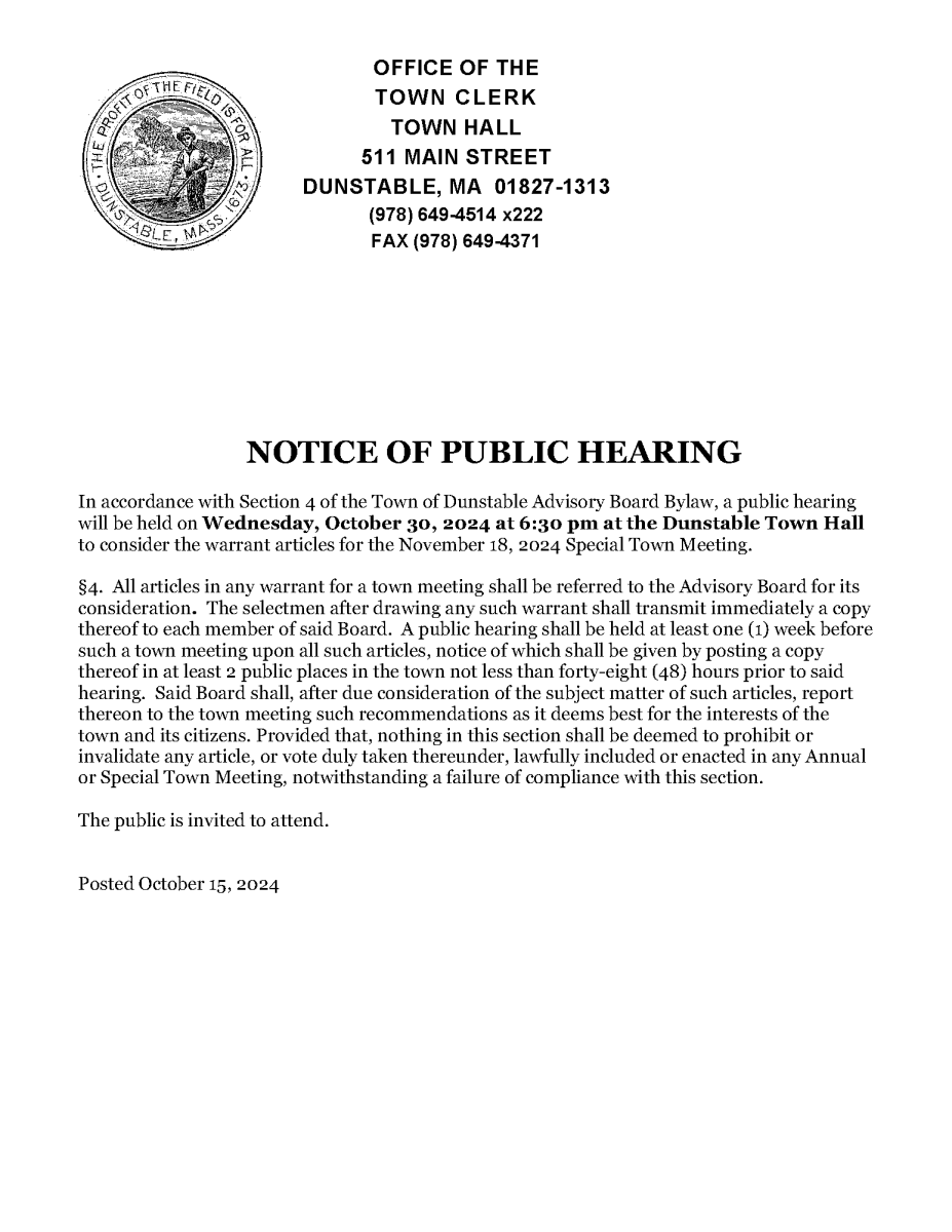 public hearing