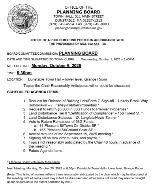 Meeting Agenda