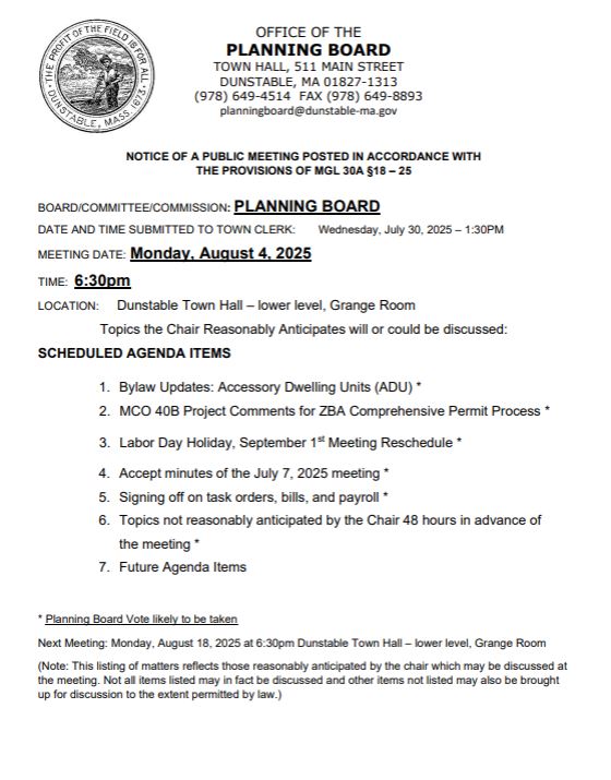 Meeting Agenda