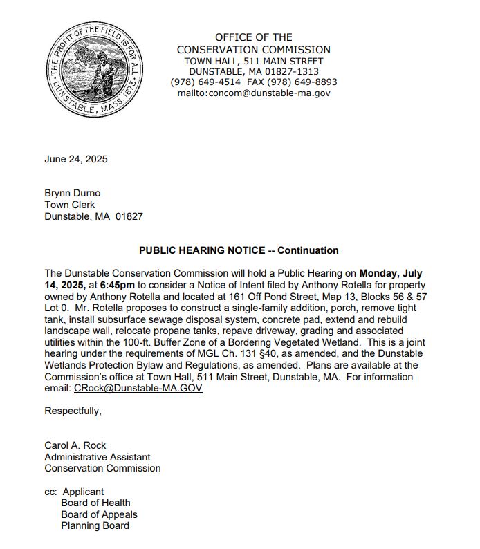 Notice of Public Hearing