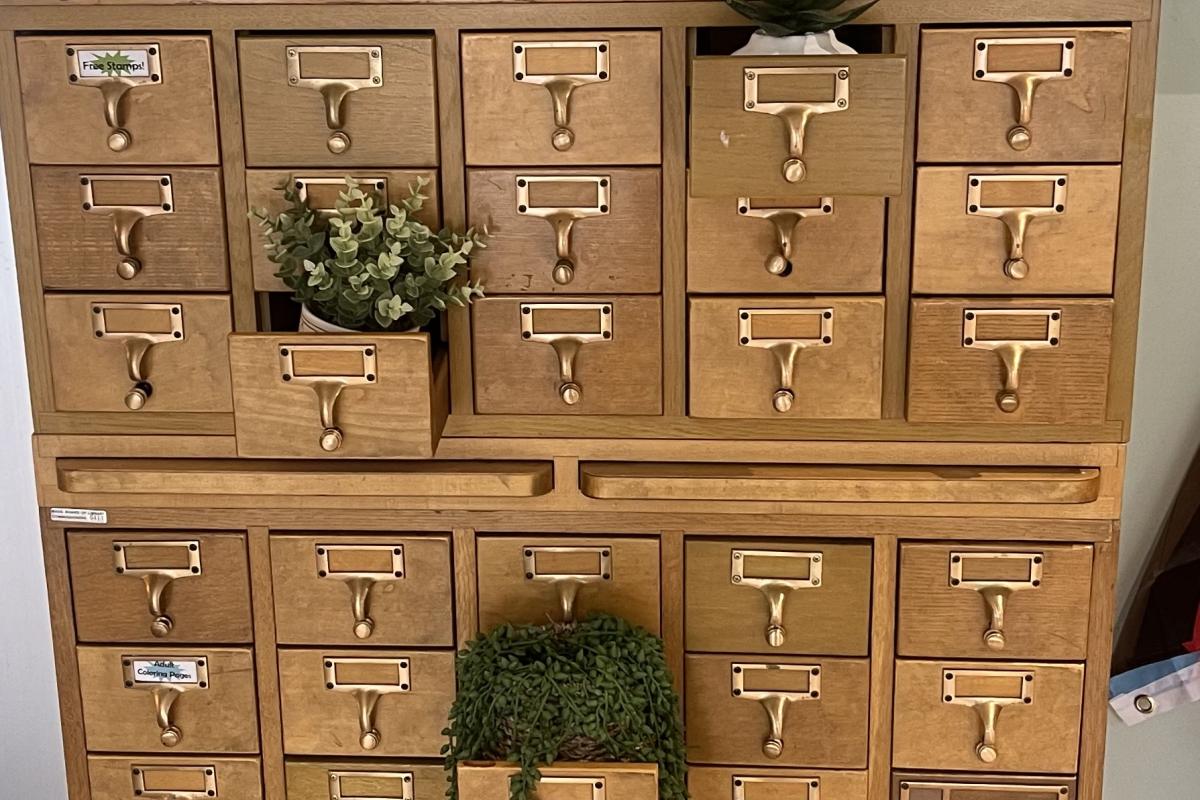 Vintage Library Card Catalogue Cabinet