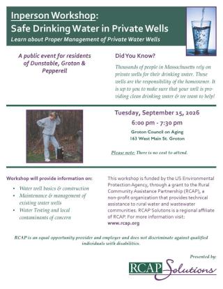 Private Well Workshop Training