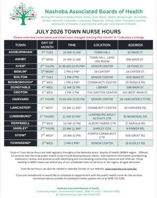 Public Health Nurse Schedule