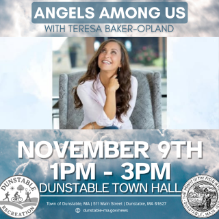 angels among us graphic with the date and time