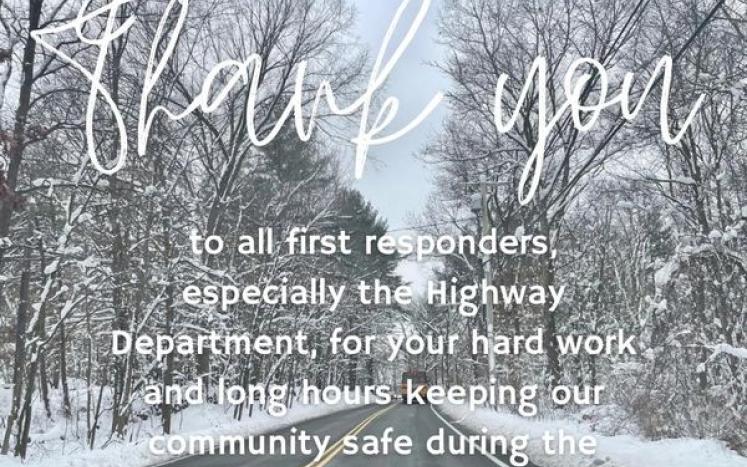 thank you to our first responders
