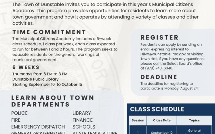 Citizens Academy Flyer