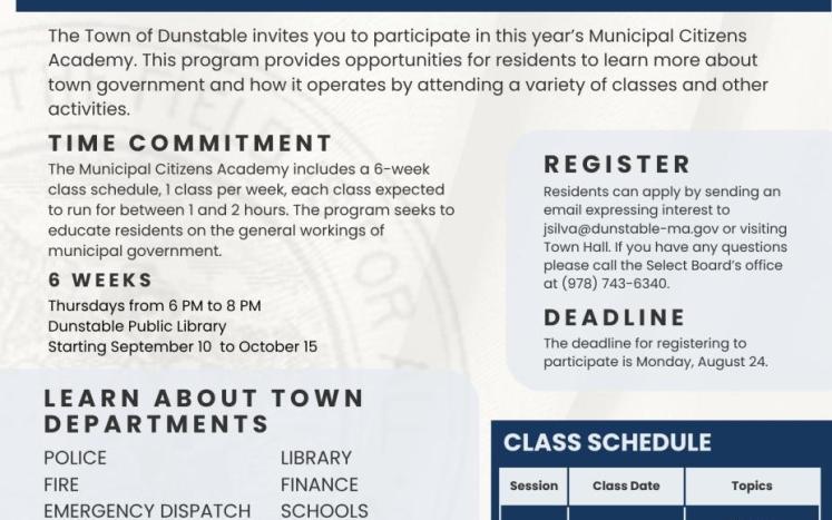 Citizens Academy Flyer