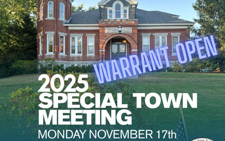 special town meeting warrant open