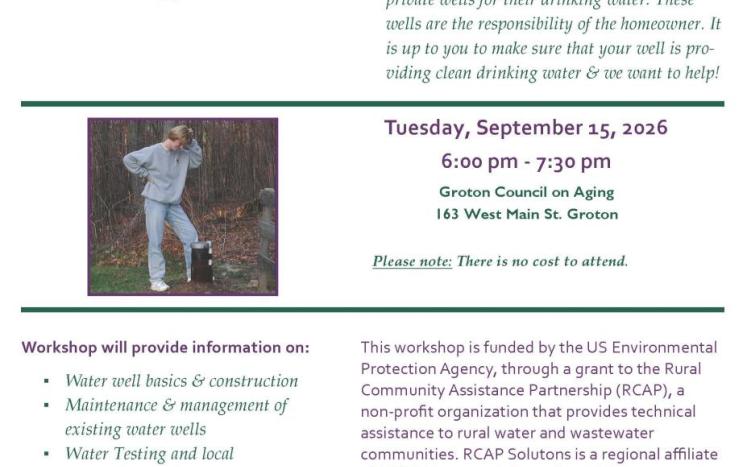 Private Well Workshop Training
