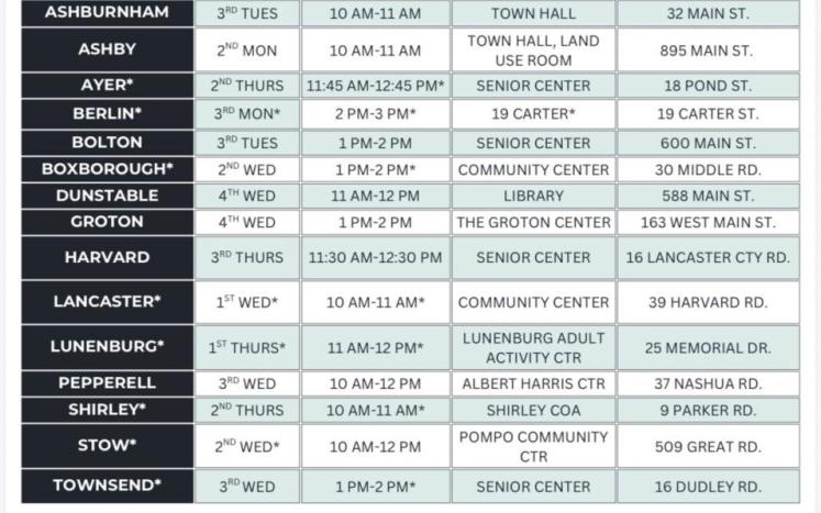 Public Health Nurse Schedule
