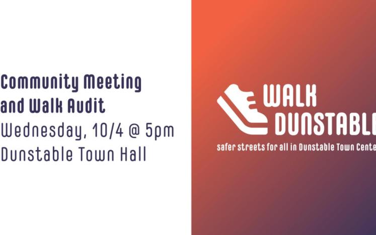 Walk Dunstable graphic on community meeting