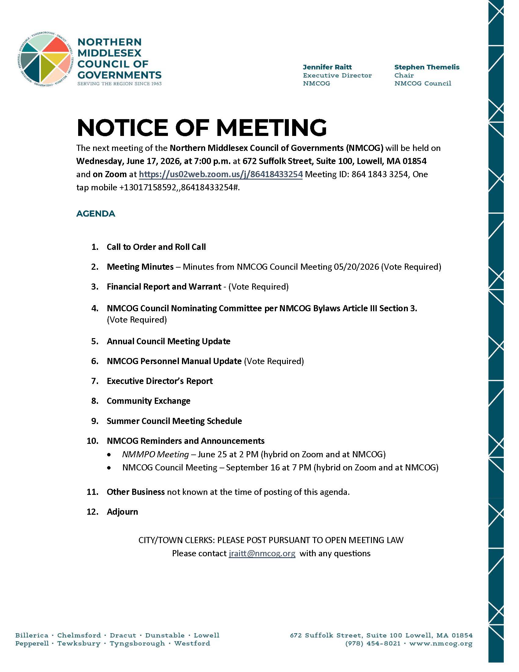 NMCOG Agenda